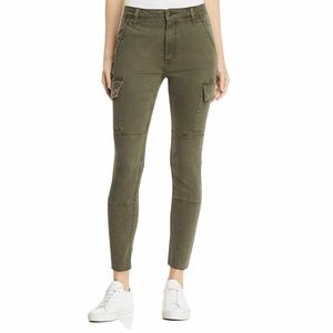 Joe's Jeans High Rise Skinny Ankle Cargo Frayed Hem Green Charlie Jeans Size 26